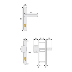 Abus Schmalrahmengarnitur SRG 92 Watt einseitig