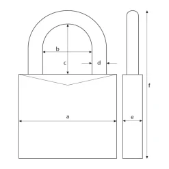 Abus Vorhängeschloss 45/30 Triples messing