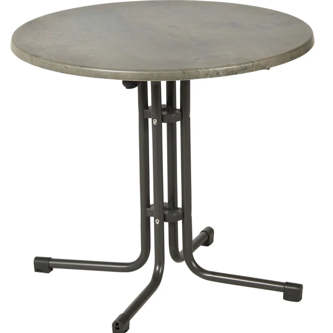 acamp Tisch Piazza Durchmesser 80 cm klappbar anthrazit/cemento