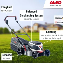 AL-KO Akku-Rasenmäher 42.2 36V Li Comfort inkl Akku und Ladegerät