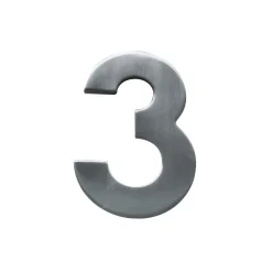 Alpertec Edelstahl-Hausnummer 3 satiniert