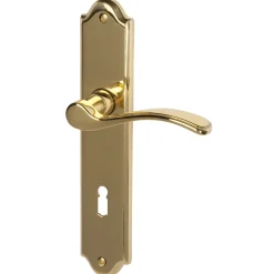 Alpertec Langschildgarnitur Lori-LS poliert 72 mm