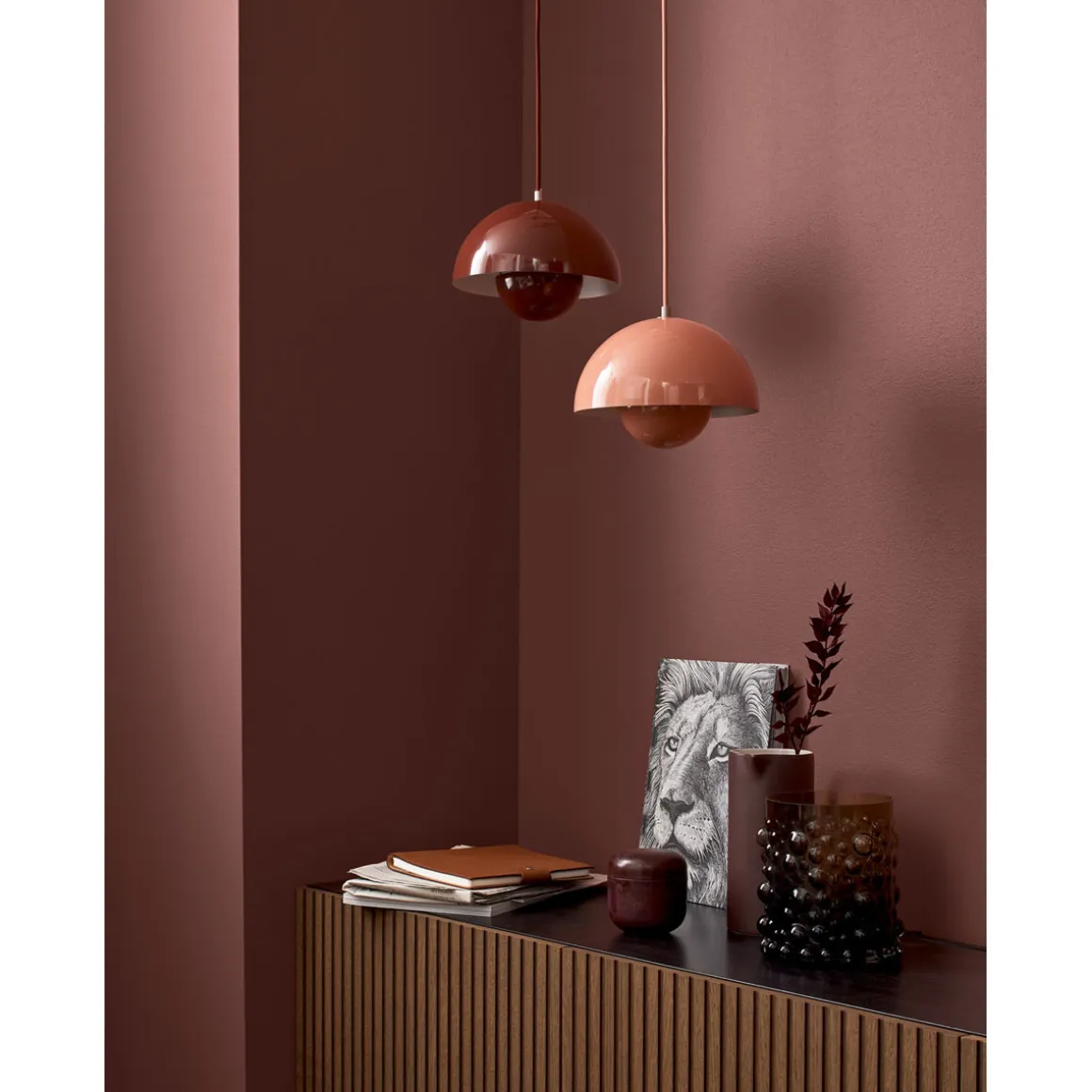 Alpina Innenfarbe pure farben 2,5 L Rhabarberrot matt