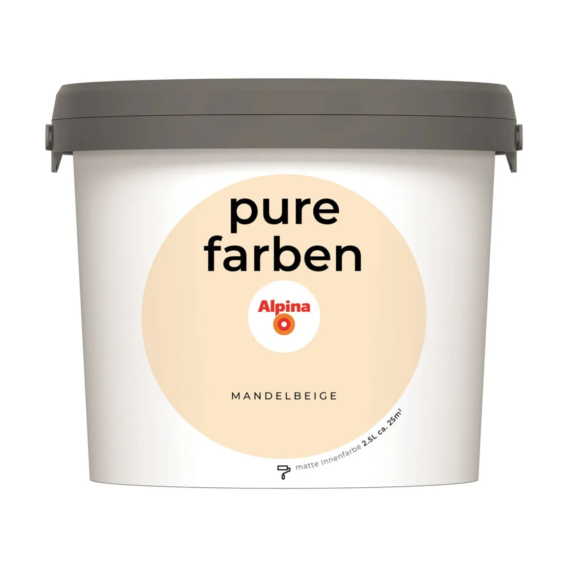 Alpina Innenfarbe pure farben 2,5 L Mandelbeige matt