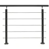 Alu Geländerset anthrazit AB10 Bodenmontage 1500 mm