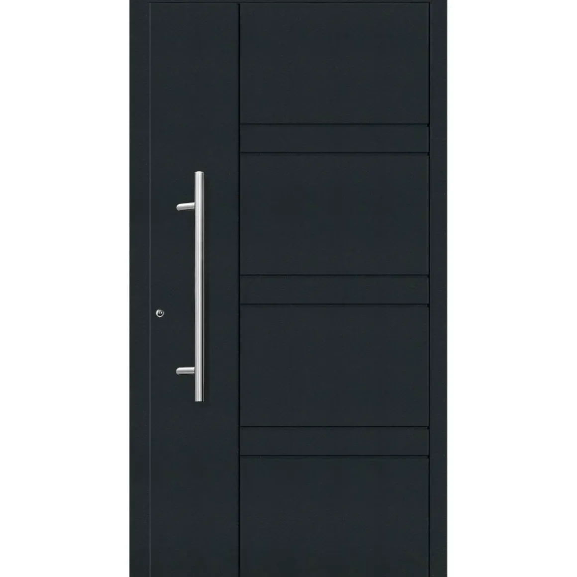 Aluminium Sicherheits-Haustür Cagliari Exklusiv 75 mm anthrazit 110 x 210 cm Anschlag links inkl Griffset