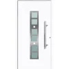 Aluminium Sicherheits-Haustür Pisa Superior 60 mm weiß 100 x 210 cm Anschlag rechts inkl Griffset