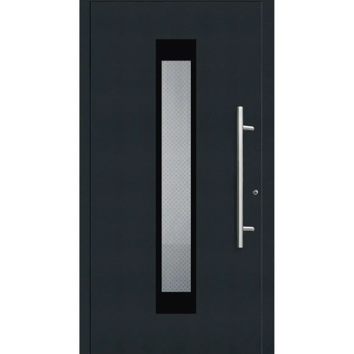 Aluminium Sicherheits-Haustür Salerno Exklusiv 75 mm anthrazit 100 x 210 cm Anschlag rechts inkl Griffset