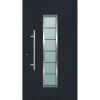 Aluminium Sicherheits-Haustür Bergamo Exklusiv 75 mm anthrazit 100 x 210 cm Anschlag rechts inkl Griffset