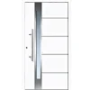 Aluminium-Sicherheitshaustür Rom Exklusiv 75 mm weiß 110 x 210 cm Anschlag links inkl Griffset