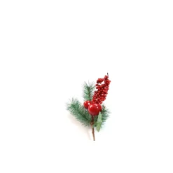 Ambientis Apfel-Beeren-Zweig 27 cm rot/grün