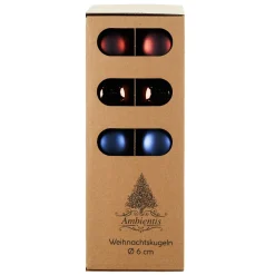 Ambientis Glaskugeln 6 cm braun blau Mix