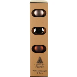 Ambientis Glaskugeln 8 cm braun/ champagner Mix