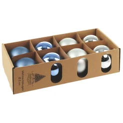 Ambientis Glaskugeln 8 cm blau Mix