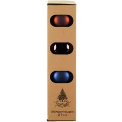 Ambientis Glaskugeln 8 cm braun/blau Mix
