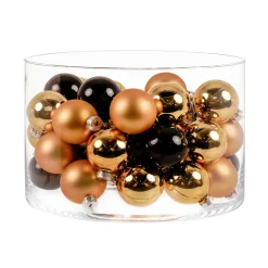 Ambientis Glaskugeln 4,5 cm schwarz gold Mix