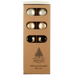 Ambientis Glaskugeln 6 cm gold Mix