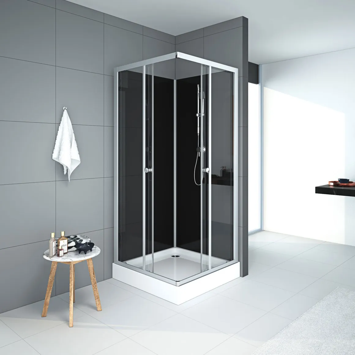 Aurlane Designdusche Soft 80 x 80x 195 cm