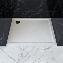 Aurlane Duschtasse White Slate 90 x 90 x 4 cm