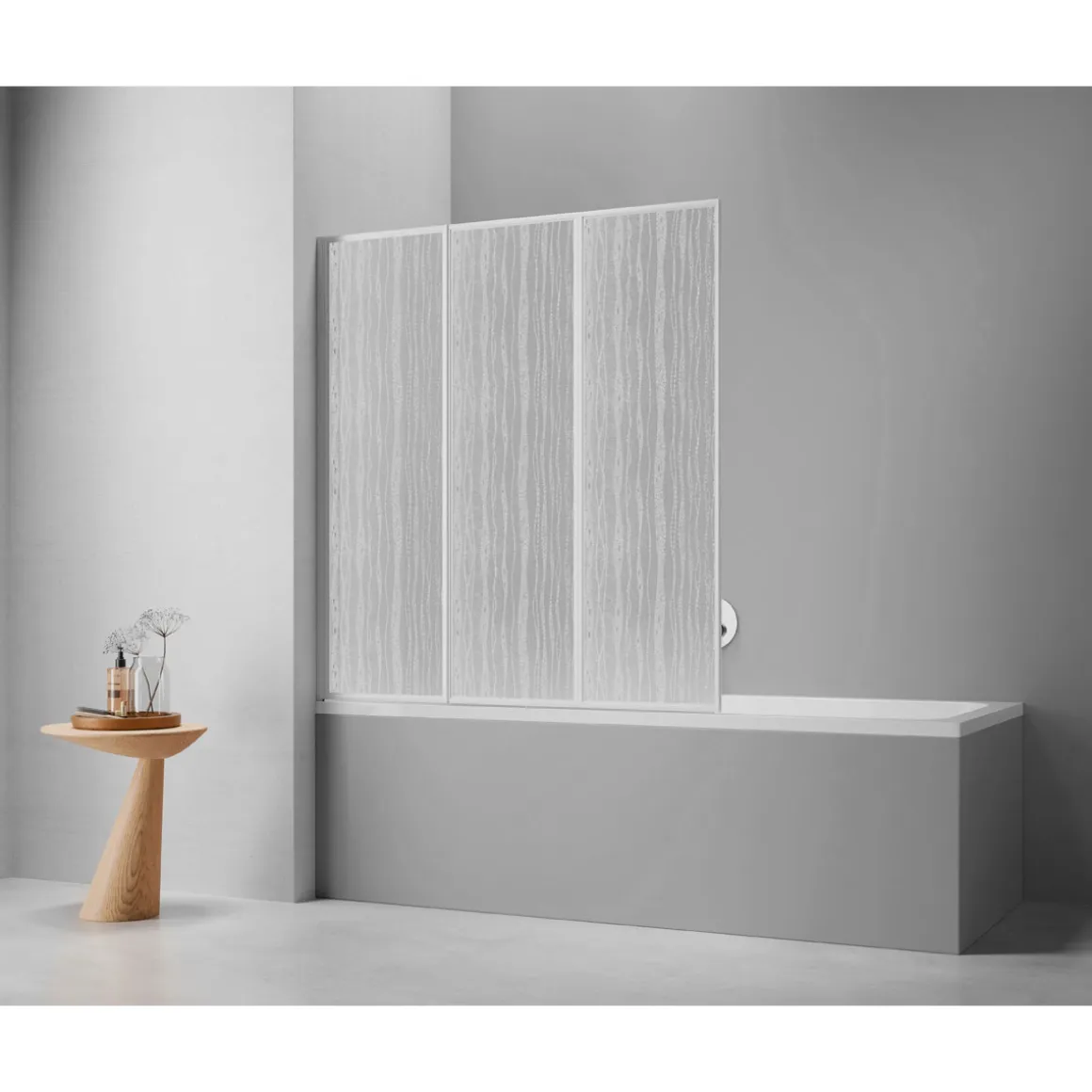 Badewannenfaltwand Venezia 3tlg. weiss