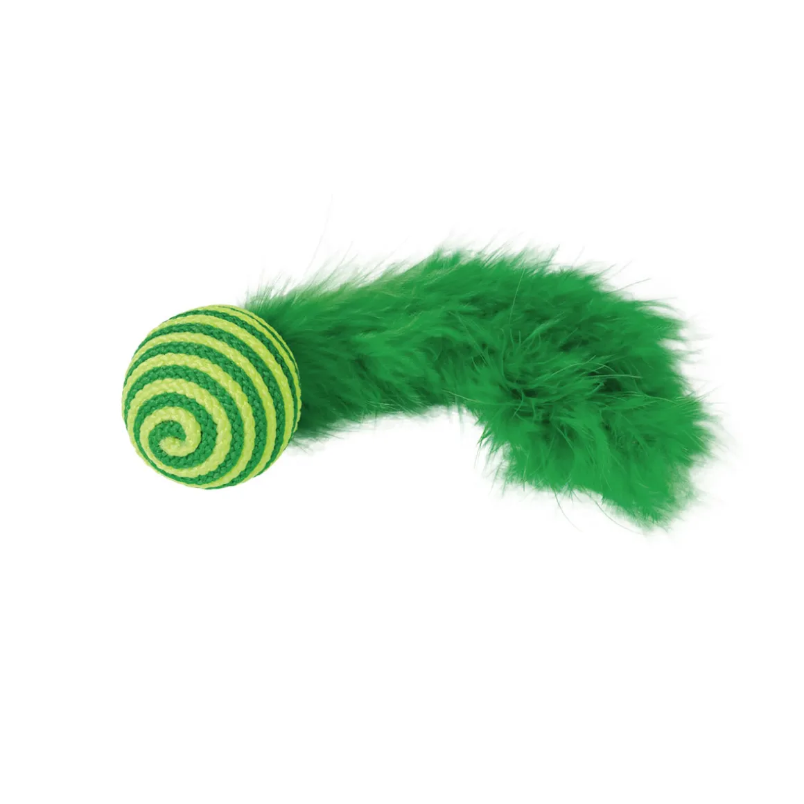 Ball mit Rassel und Federn 19 cm