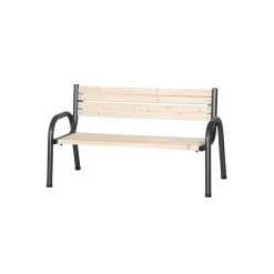 Bank „Park“ 3-Sitzer, 77x150x84 cm, anthrazit, Flächen aus Kiefernholz