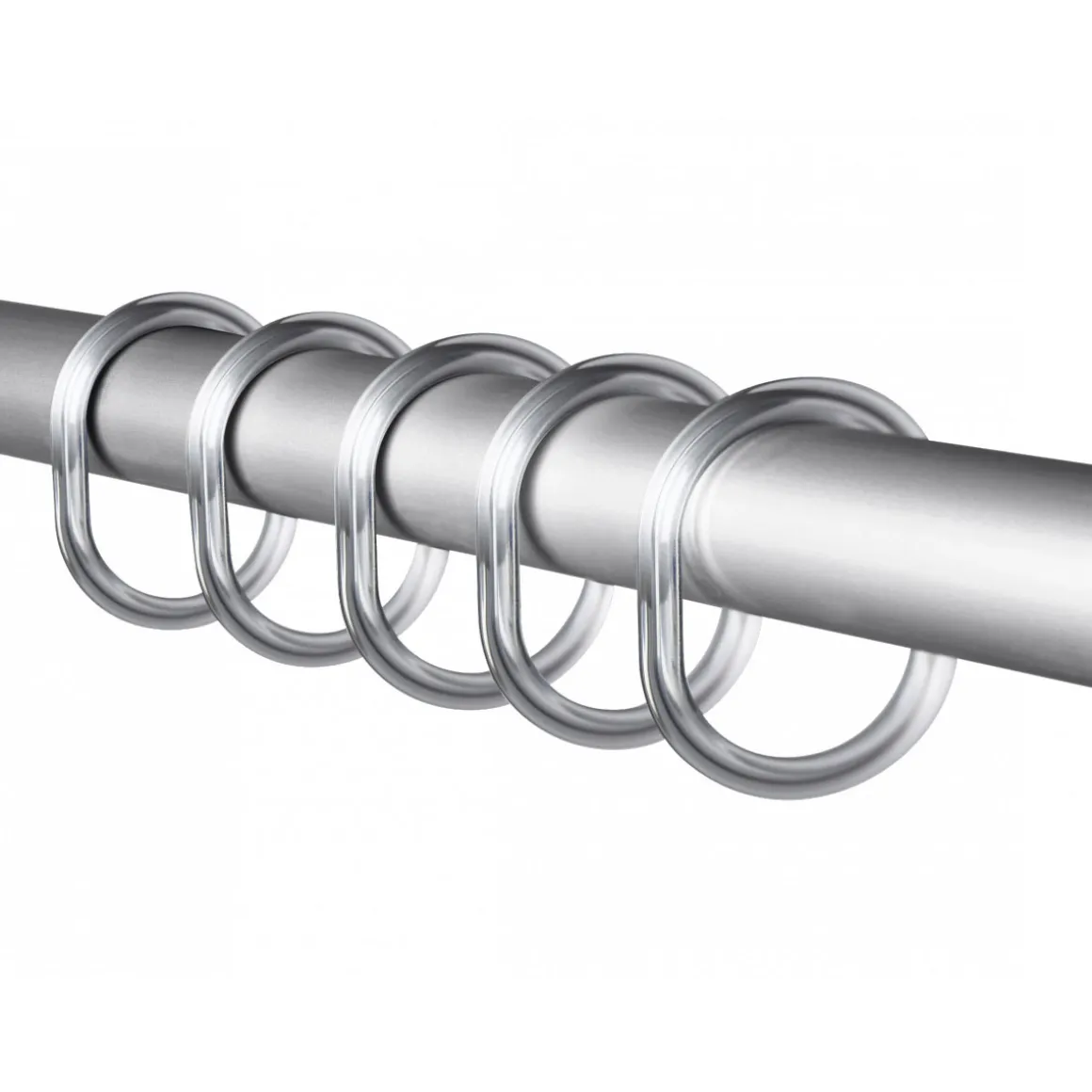 Basic Duschvorhangringe 12er Pack kristall