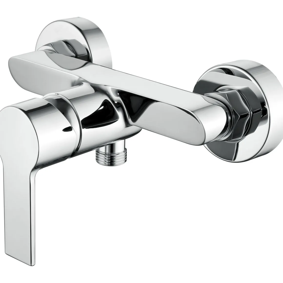 Basic Duscharmatur Arles chrom 1/2"-Brauseanschluss inkl S-Anschlüssen und Rosetten