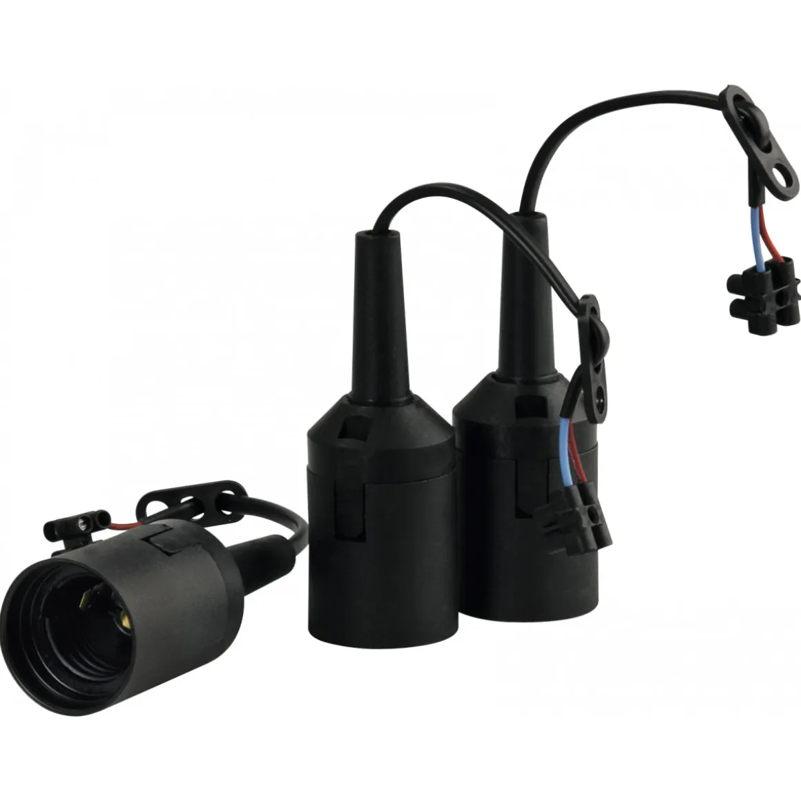 Basic Lampenfassungsset schwarz 3er-Pack