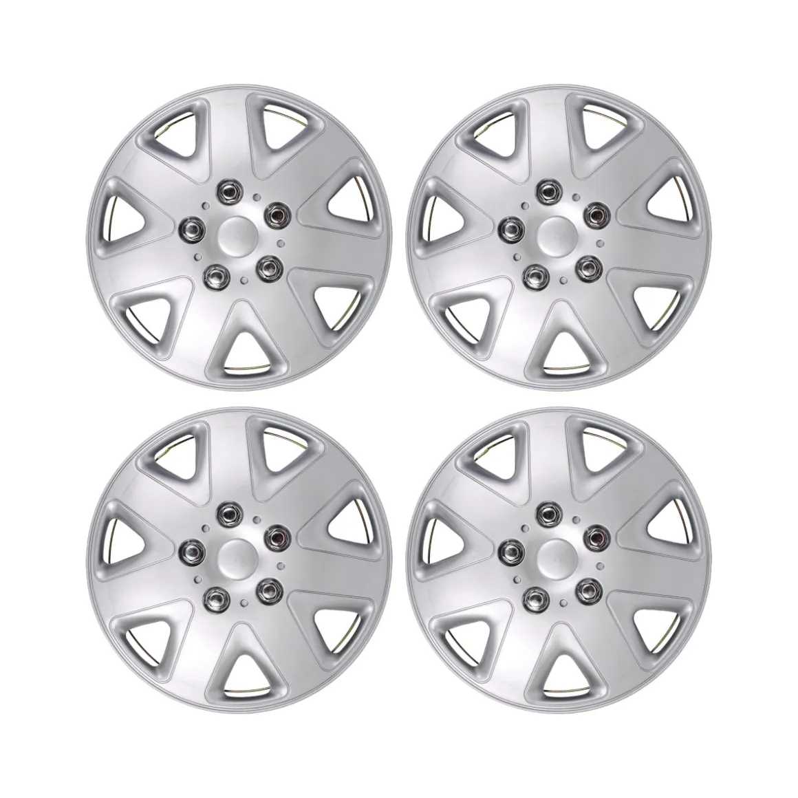 Basic Radzierblenden-Set 14 Zoll silber 4-teilig