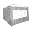 Basic Seitenteil mit Fenster grün gestreift 2er Set