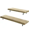 Baumstamm Tablett auf Fuss 22 x 70 x 3 cm
