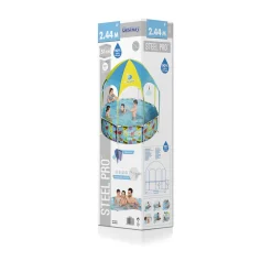 Bestway Stahlwandpool Splash-in-Shade mit Sonnendach 244 x 51 cm bunt