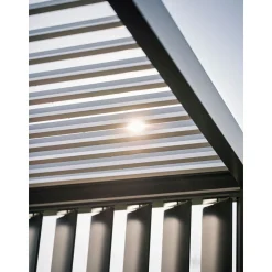 Biohort Lamellenseitenwand Gr. 3,5m quarzgrau-metallic