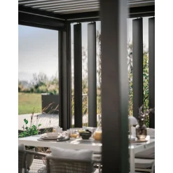 Biohort Lamellenseitenwand Gr. 4m dunkelgrau-metallic