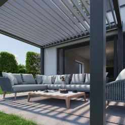 Biohort Pergola Gr. 3 x 3,5 dunkelgrau/silber-metallic