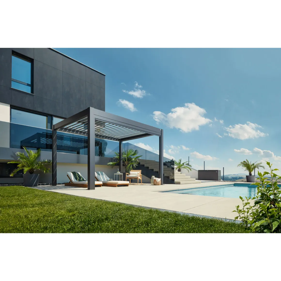 Biohort Pergola Gr. 4 x 3,5 dunkelgrau-metallic