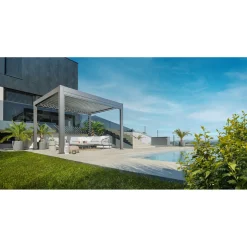 Biohort Pergola Gr. 3 x 3,5 quarzgrau/silber-metallic