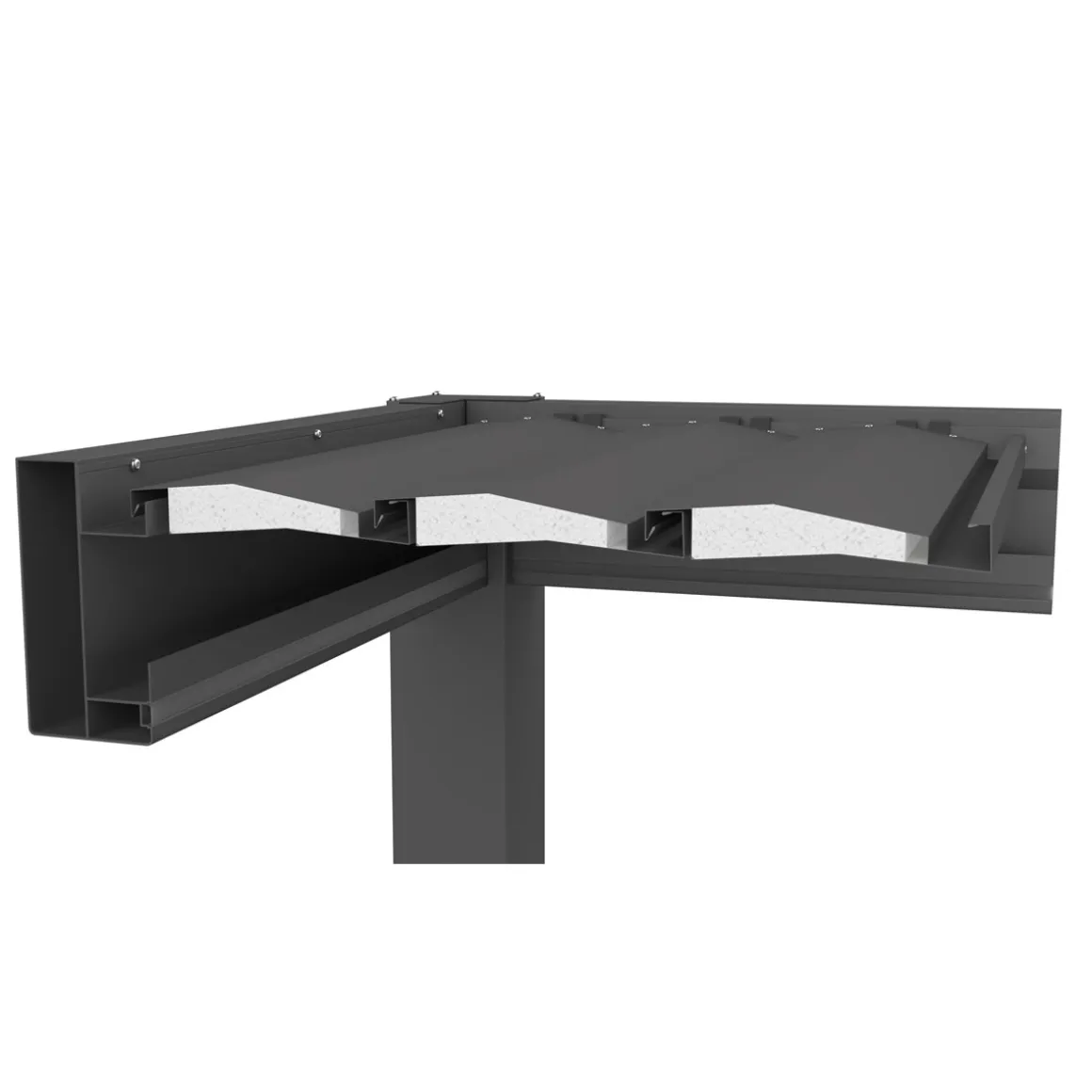 Biohort Pergola Gr. 4 x 3,5 quarzgrau/silber-metallic