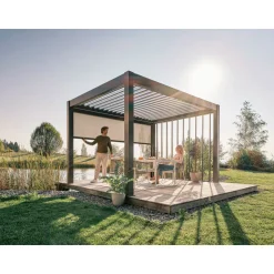 Biohort Sonnenschutzrollo Gr. 4 m quarzgrau-metallic