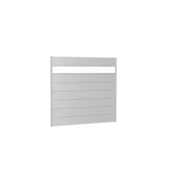 Biohort Wandpaneel für Sichtschutz mit Acrylglas 200x180 silber-metallic