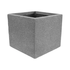 Blumenkasten Sandstone mit Ablaufloch eckig grau 52 x 48 cm