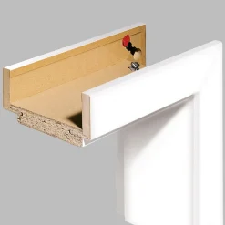 Borne Komplett-Zarge 198,5 x 73,5 x 26,5 cm Softkante design-weiß links