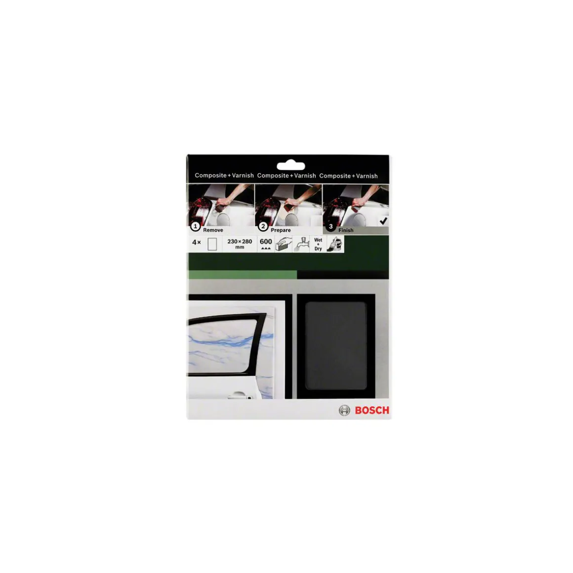 Bosch Handschleifpapier K600 230 x 280 mm schwarz