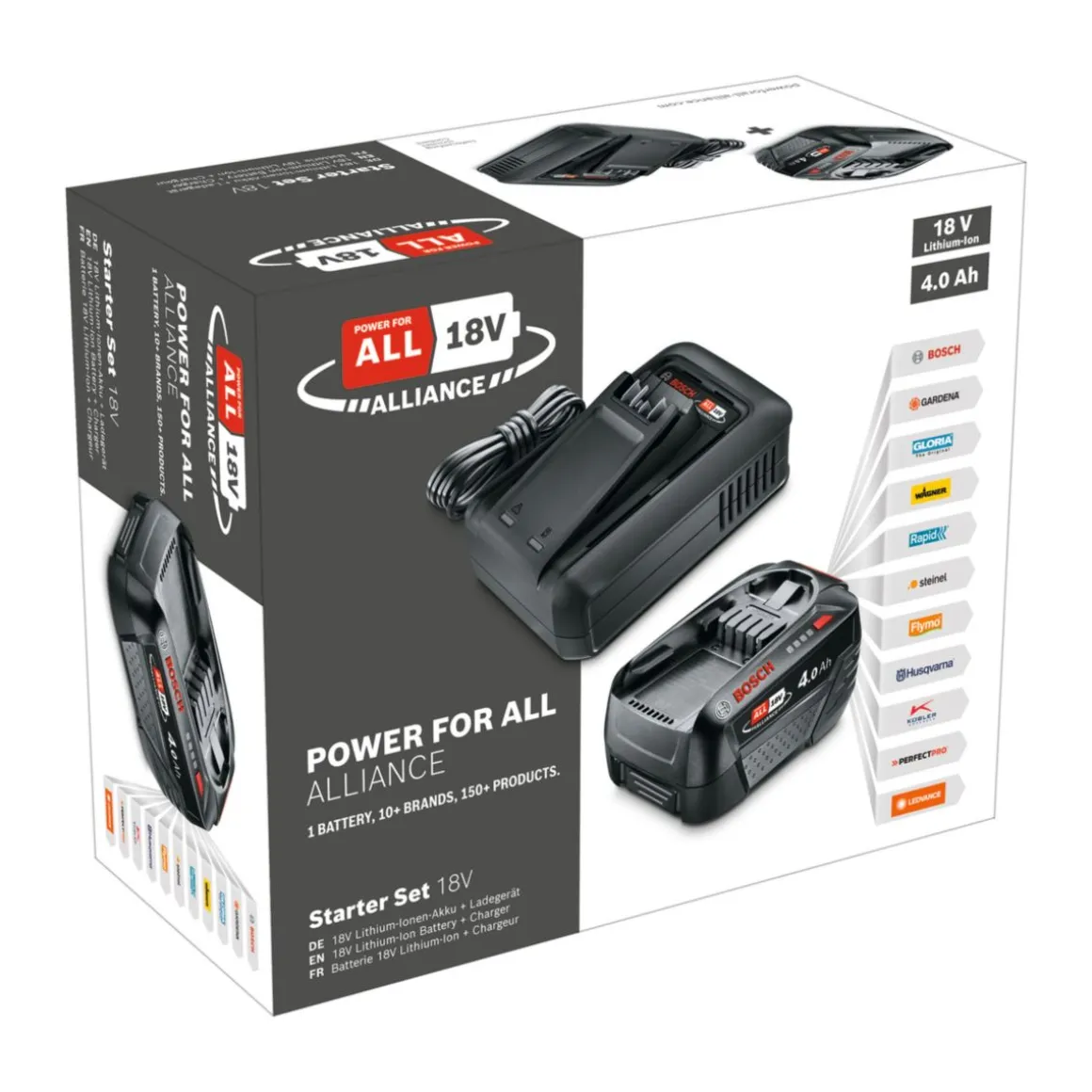 Bosch Akku Starter-Set 18V, 4,0 Ah Akku Ladegerät 18V-44