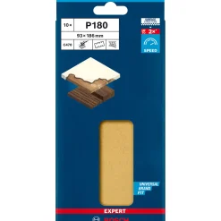 Bosch Professional Expert C470 Schleifpapier mit 8 Löchern für Schwingschleifer 93 x 186 mm G 180 10- teilig