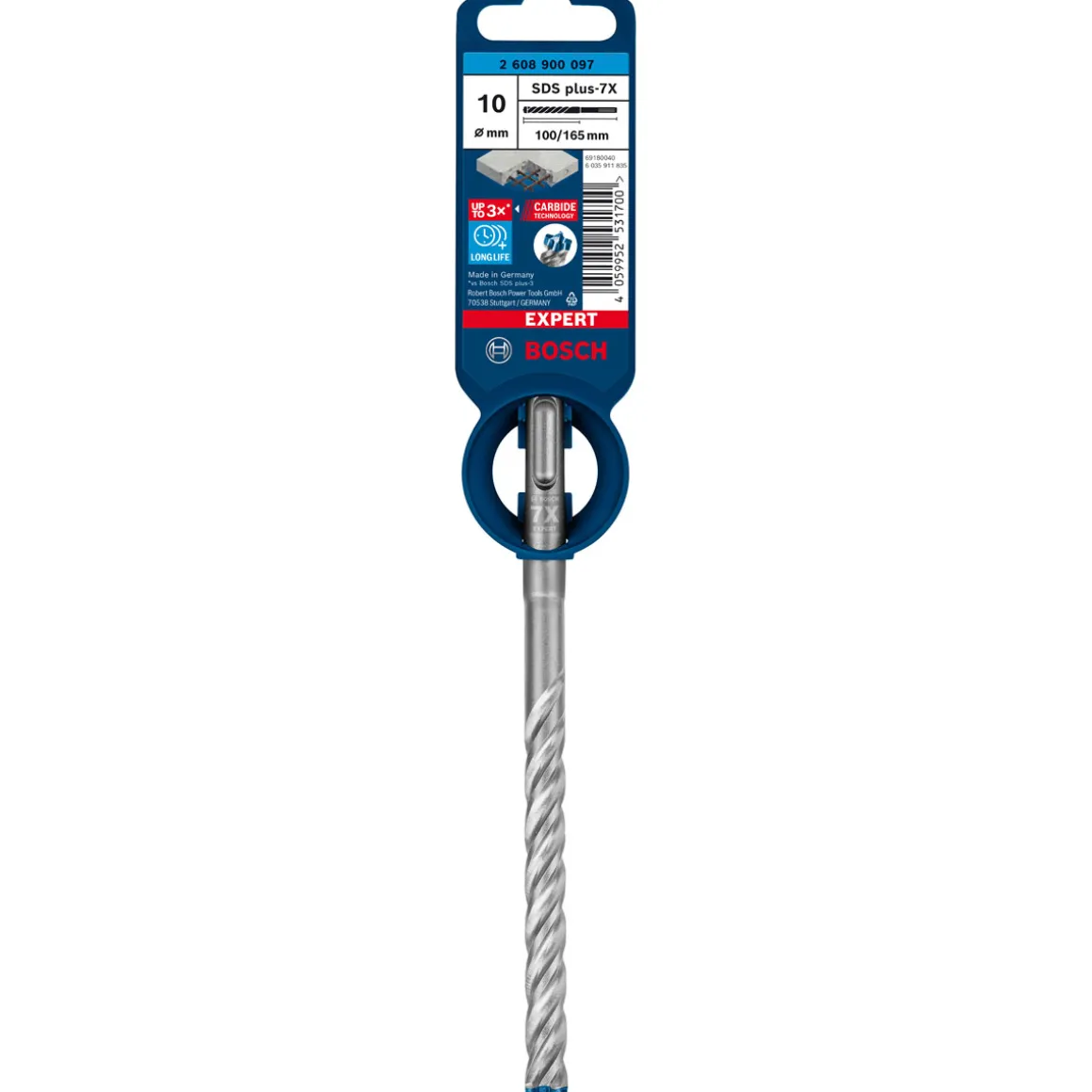 Bosch Professional Expert SDS plus-7X Hammerbohrer 10 x 100 x 165 mm