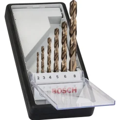 Bosch Professional Metallbohrer-Set Robust Line HSS-Co 2–8 mm 6-teilig