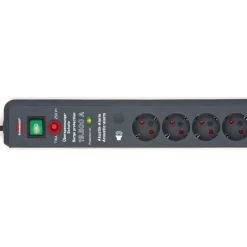 Brennenstuhl Steckdosenleiste Secure-Tec 6-fach anthrazit Überspannungsschutz akustisches Warnsignal 3 m Kabel Schalter