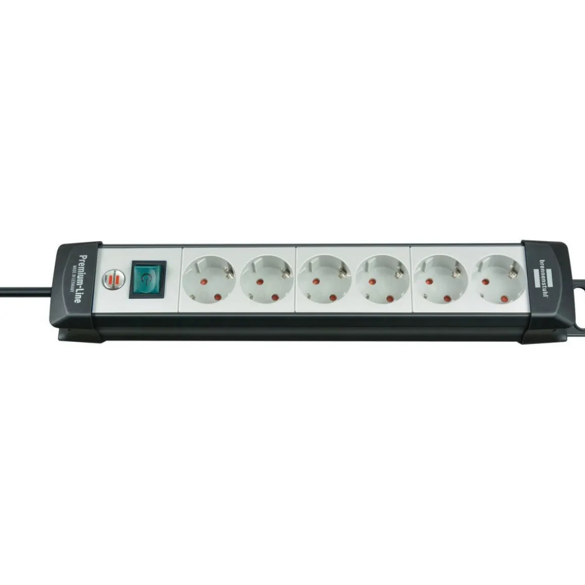 Brennenstuhl Steckdosenleiste Premium-Line 6-fach lichtgrau/schwarz